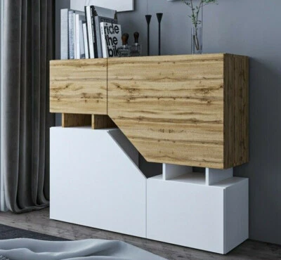 Sideboard Push to Open Cupboard Hinge Doors Storage Modern New CEELIAS K - Image 1 of 3
