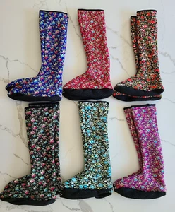 Cozy Soft fuzzy Knee High Sock, Korean Traditional indoor "Buh-sun" grip slipper - Picture 1 of 5