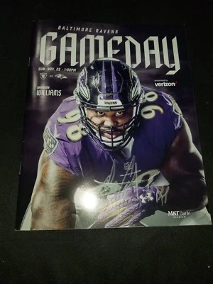Baltimore Ravens Alex Collins GAME DAY Program Autograph - Image 1 of 2