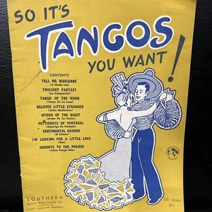 Cancionero So its Tango You Want - partituras piano vintage, ultra raro usado - Imagen 1 de 8