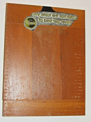 VTG 'ENJOY COCA-COLA' PRINTERS PLATE FOR PRINTING LETTERHEAD! COKE HAS THE TASTE - Image 1 of 4