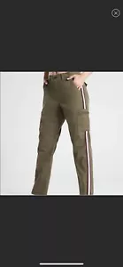 New ATHLETA Summit Cargo Pant Olive Green with Side Stripe Size 6 - Picture 1 of 9