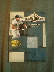  2005 Threads Throwback Collection Material #46 Rickey Henderson Jersey 238/500