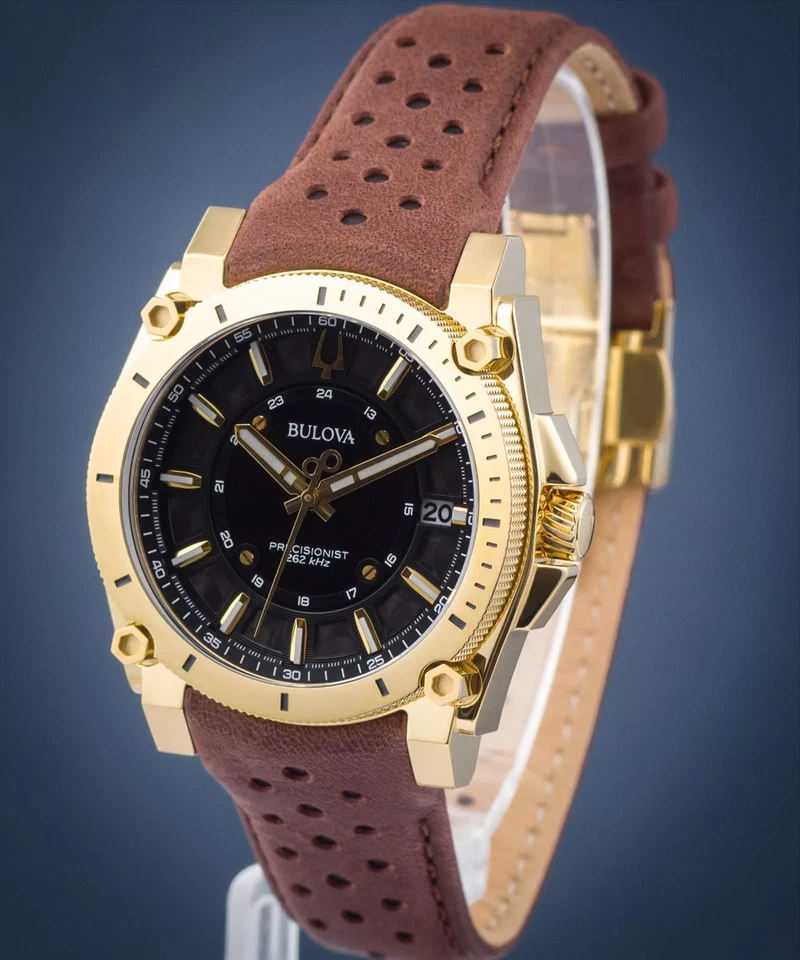 Bulova Men's Icon Collection Calendar Luminous Quartz Brown Watch 40 MM 97B216