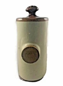 Antique Stoneware Crock Foot Warmer Bed Warmer with Pig Snout Screw-On Lid  - Picture 1 of 12