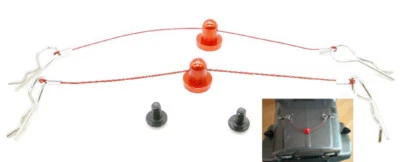 100mm alloy metal Steel Body Clips Pin Shell 1 pair Fit For All 1/10 1/8 RC Car - Image 1 of 4