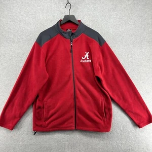 Alabama Roll Tide Jacket Mens Size XL Red Long Sleeve Full Zip Crimson Fleece - Picture 1 of 10