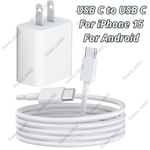 20W USB C Fast Charger PD Cord Type C Power Adapter For iPhone 15 16 Pro Android - Picture 1 of 12