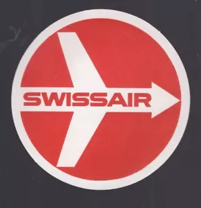 3 1/2" Durchmesser ""Swiss Air"" Gepäckanhänger. Frischer Originalkaugummi. - Bild 1 von 1