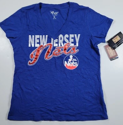 Camiseta para mujer NBA Nets XL New Jersey Nets cuello en V manga corta nueva baloncesto   Foto 1 de 4