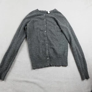 Hayden Cardigan Sweater Womens M Gray Soft Layer Knit Button Down Cashmere - Picture 1 of 16