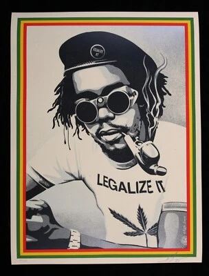 SHEPARD FAIREY Legalize It Peter Tosh 2024 Original Siebdruck SIGNIERT Obey - Bild 1 von 4
