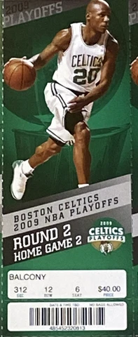 Magic @ Celtics 2009 NBA Ticket Eddie House Playoff High 31 Points Cover