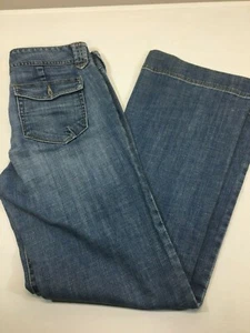 EDDIE BAUER Jeans Women's Size 6 Cotton Medium Wash Straight Leg Flap Pocket EUC - Picture 1 of 5