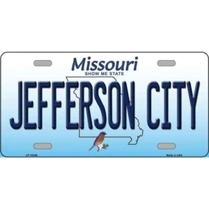 Jefferson City Missouri License Plate Metal Sign Plaque Art Car Truck Wall Home - Picture 1 of 1