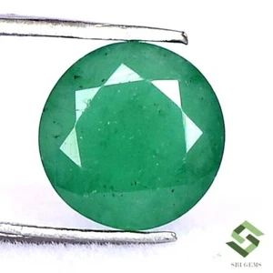 8 mm Certified Natural Emerald Round Cut 1.79 CTS Untreated Loose Gemstone - Picture 1 of 6