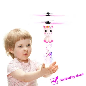 Interactive Flying Helicopter Toy with LED Lights for Kids - Hand Controlled - Picture 1 of 6