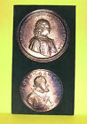 Art Wall Hanging - Large Images Of Old Coins Mounted on a Green Felt Background.
