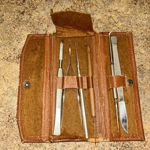 Vintage Spencer Lens Co. Buffalo NY Pouch Surgeon Autopsy Kit Dentist Field Kit - Picture 1 of 7