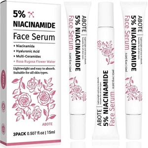 5% Niacinamide Serum with 5% Damascus Rose Water for Face Deep Hydration, Soothe - Picture 1 of 8