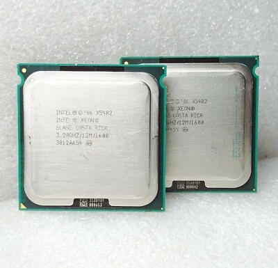 2PCS Intel Xeon X5482 (SLANZ) 3.2GHz 12M 1600MHz quad-core Sockel771 PC CPU - Image 1 of 4