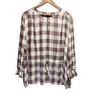 Lee Damen 2X braun und weiß Büffel kariert Neu mit Etikett Kordelzug Taille elastisches Handgelenk - Bild 1 von 9