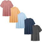 New Men M&S T-Shirt Pure Cotton Textured Crew Neck Short Sleeve Plus Size S -4XL
