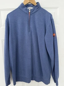 Peter Millar Herren Golfpullover Pullover blau 1/4 Zip - Größe XL - Bild 1 von 4