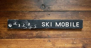 Vintage Otagiri Japan Ski Mobile 16/83 Hanging Silver Skiiers Snow Chalet Decor - Picture 1 of 10