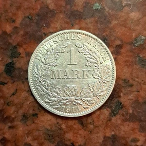 1914-A GERMANY 1 MARK COIN .900 SILVER - HIGH GRADE - #B6770 - Picture 1 of 2