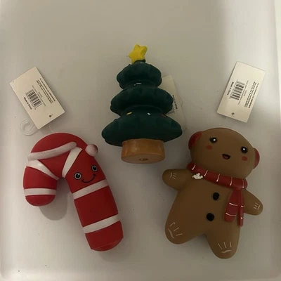 Игрушка для собаки трио - пищащая собака игрушки конфеты трость, рождественская елка, пряничный человек - Изображение 1 из 4