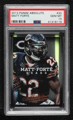 2013 Panini Absolute Matt Forte #20 PSA 10 GEM MT - Image 1 of 2