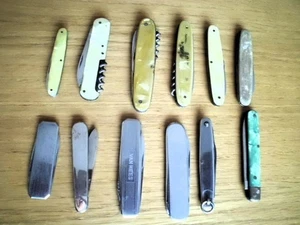 Taschenmesser Konvolut , 12 Stück, Metall, Perlmutt, - Bild 1 von 11