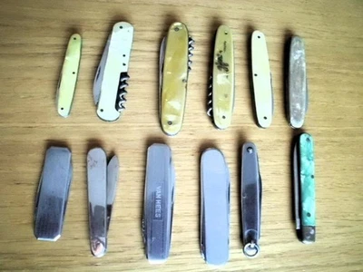 Taschenmesser Konvolut , 12 Stück, Metall, Perlmutt, - Bild 1 von 4