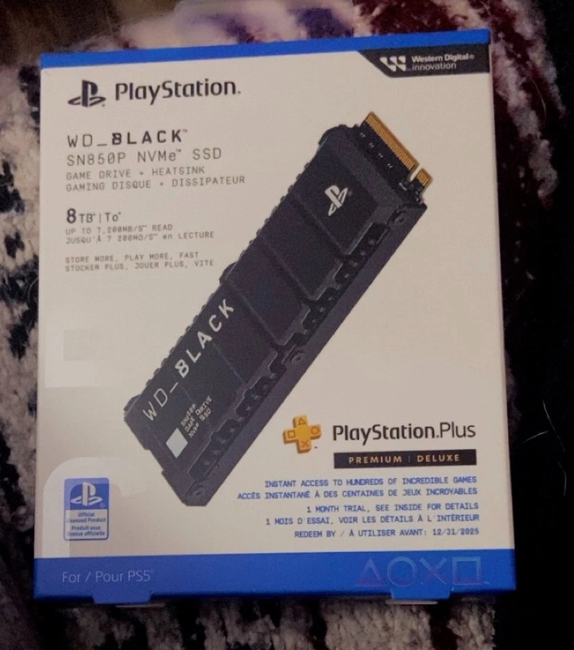 WD BLACK 8TB SN850P NVMe PCIE4.0 M.2 2280 SSD with heatsink WDBBYV0080BNC New - Image 1 of 1