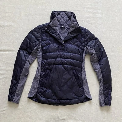 Chaqueta acolchada Lululemon Down For A Run Pullover II púrpura oscuro para mujer talla 8 Foto 1 de 4
