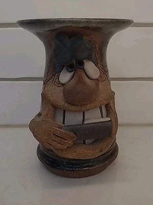 De colección Tenedor Arte Cerámica Cara Fea Cepillo de Dientes Soporte Decoración Divertido Gres (B1-D12) Foto 1 de 4