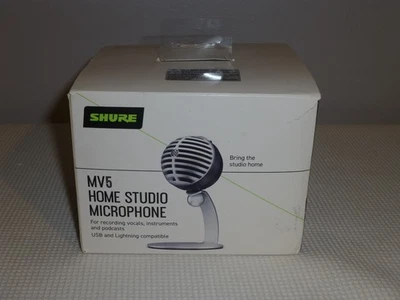 Shure MV5 Home Studio Microphone with USB & Lightning Capabilities With Stand - Image 1 of 4