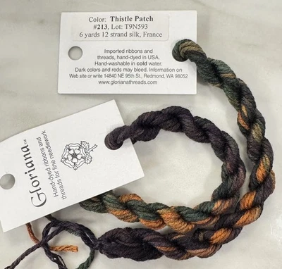 Gloriana 12 Strand Silk Floss For Needlework-2 Skeins/6 Yd Each-THISTLE PATCH - Image 1 of 2