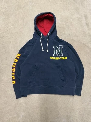 Moletom com capuz bordado Nautica x Lil Yachty Collection masculino equipe de vela marinha grande - Imagem 1 de 4
