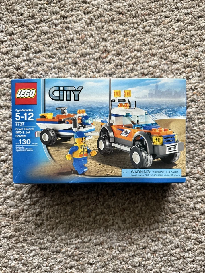 Lego City 7737 Guardia Costera 4x4 y Jet Scooter Retirado 2008 Caja Desgaste Nuevo Sellado Foto 1 de 4
