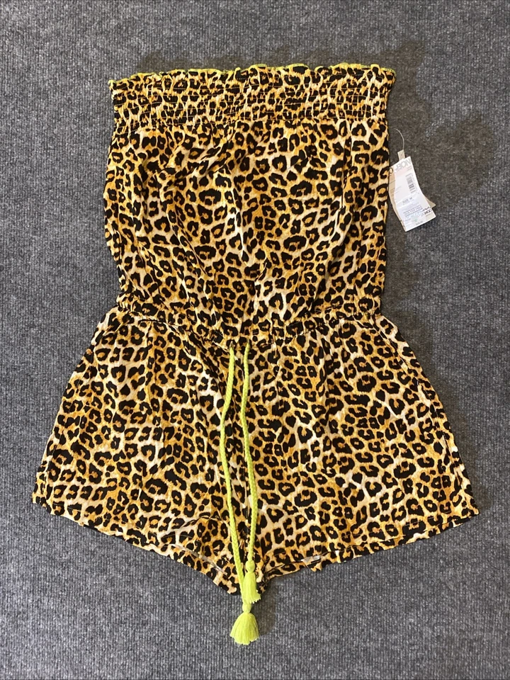 Mameluco Bongo Encubrir Juniors Mediano Estampado Guepardo Playa Verano NUEVO CON ETIQUETAS NUEVO Océano Foto 1 de 4