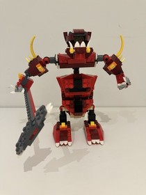 LEGO Creator 6751: Fiery Legend - 99% Complete w/light brick & Manual & Box