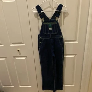 Liberty Overalls Youth Size 14 Bibs Blue Denim USA Zip Pocket Farm Hunt Work - Picture 1 of 9