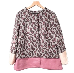 NWOT Logo By Lori Goldstein | Animal Jacquard Coat Size: US 16 - Picture 1 of 6