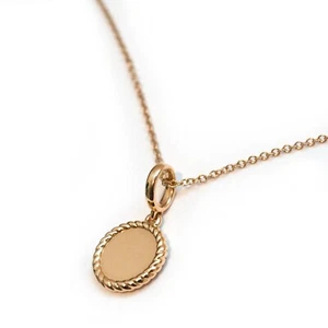New DAVID YURMAN Ladies Small Engravable 18K Gold Circle Charm - Picture 1 of 4