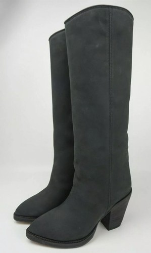 Stivali da cowboy al ginocchio NUOVI YEEZY stagione 5 in pelle nabuk grafite 6US 36