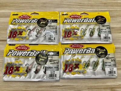 Berkley Power Bait (Lot Of 4) Pogy Swim Shad Swimbaits, Bass Free Shipping, NWT - Image 1 of 4