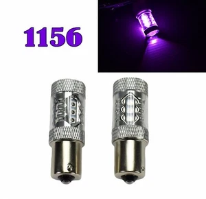 Reverse Backup 1156 BA15S 7506 3497 1141 P21W 80W Purple LED Bulb M1 Euro R - Picture 1 of 2