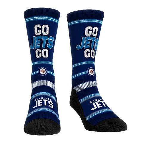 Unisex Rock Em Socks Winnipeg Jets Team Slogan Crew Socks Cover